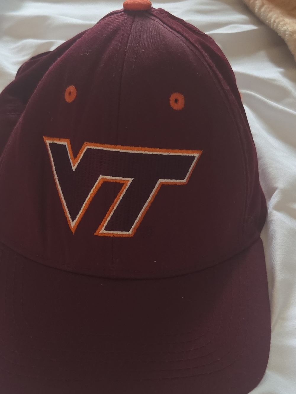Maroon and Orange Logo Cap Virginia Tech